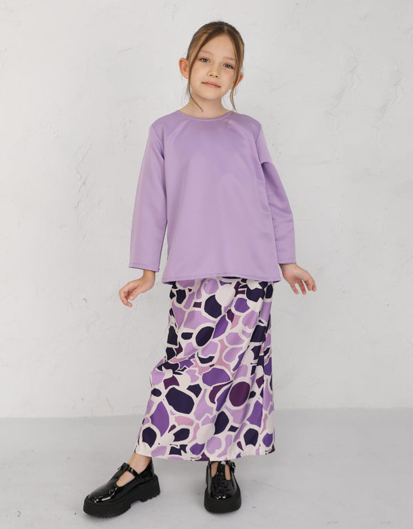KIDS BAJU KURUNG KEDAH SAMARA (LILAC)
